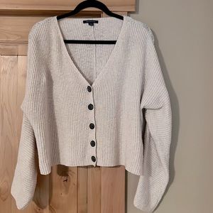 American Eagle crop button sweater